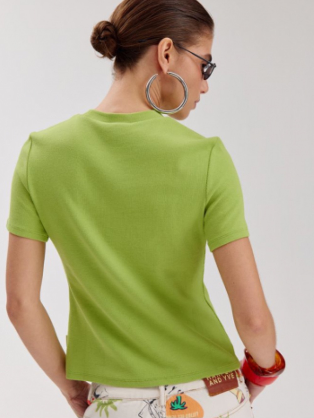 Kate Spade Light Green Short-Sleeve Knit Shirt with Pocket Bow M - Picture 9 of 9